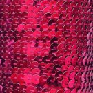 Metallic Fuchsia Pink Sequin Trim 6mm 1/4" wide stitched strung by the yard 15'