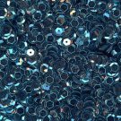 8mm Cup Sequins Facet Paillette ~ Capri Blue See Thru Transparent ~ Made in USA
