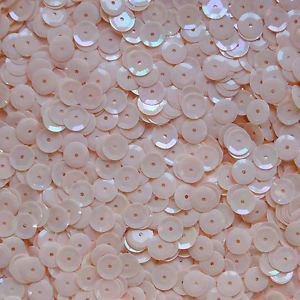 8mm Cup Sequins Facet Paillette ~ Blush Peach Opaque Rainbow Iris ~ Made in USA