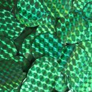 30mm ROUND SEQUIN PAILLETTE ~ Green Prism Metallic Reflective ~  Made in USA