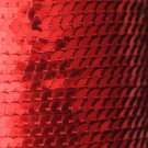 SEQUIN STRING TRIM ~ RED METALLIC ~ 6mm FLAT strung by the yard  Made in USA