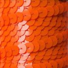 Fire Orange Fluorescent See-Thru Sequin Trim 10mm flat strung. Made in USA.