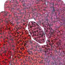 Cranberry Red Sequin Glitter Hologram Oval 1.5 inch Couture Paillettes Made in U