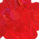Red Sequins City Lights Teardrop 1.5 inch Reflective Couture Paillettes