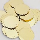 Gold Shiny Metallic Round Ruffle Edge 30mm Couture Sequin Paillettes Made in USA