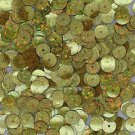 8mm Flat SEQUIN Loose PAILLETTES ~ Gold Laser MULTI  HOLOGRAM ~ Round Disc