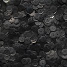 SEQUIN FACET 8mm Cup Loose Paillette ~ Jet Black Matte Silk Frost Premium