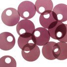 Large Hole SEQUIN PAILLETTE ~ PLUM Transparent Clear See Thru ~ Made in USA