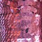 Metallic Hot Pink Sequin Trim 6mm 1/4" wide stitched, strung by the yard 15'