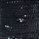 Black Opaque 5mm cup Sequin Trim Flat Stitched Strung by the yard 15'