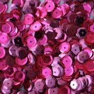 8mm Cup SEQUIN FACET PAILLETTE~ HOT PINK FLUORESCENT Metallic ~Made in USA
