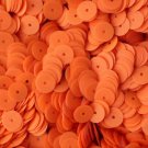 8mm Flat SEQUIN PAILLETTES ~ Opaque NEON FLUORESCENT ORANGE ~ Made in USA.