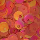 Large Hole SEQUIN PAILLETTE~ Scarlet Rose RAINBOW Semi FROST ~ 20mm~ Made in USA