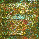 Yellow Hologram Reflective Metallic Sequin Trim 10mm flat strung. Made in USA.