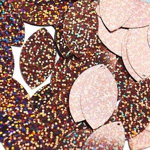 Leaf Navette Sequins Copper Glitter Hologram 1.5 inch Couture Paillettes