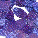 Violet Blue Sequin Glitter Hologram Navette Leaf 1.5 inch Couture Paillettes