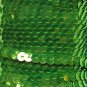 Lime Green Fluorescent Sequin Trim 6mm 1/4" wide stitched strung by yard 15'