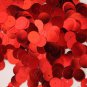 10mm Flat SEQUIN PAILLETTES ~ RED Metallic ~ Round Disc ~ Made in USA.