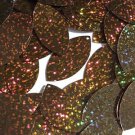 Brown Sequin Glitter Hologram Navette Leaf 1.5 inch Couture Paillettes