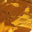 Brass Gold Polished Metallic Sequin Cloud 1.5 inch Couture Large Paillettes