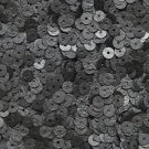 5mm Flat Sequin ~ Black Leather Effect ~ Loose Paillette Made in USA