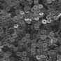 5mm Flat Sequin ~ Black Leather Effect ~ Loose Paillette Made in USA