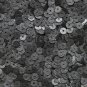 5mm Flat Sequin ~ Black Leather Effect ~ Loose Paillette Made in USA