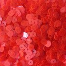5mm Flat SEQUIN PAILLETTES ~ RED FLUORESCENT Neon Transparent  ~ Made in USA.