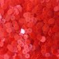 5mm Flat SEQUIN PAILLETTES ~ RED FLUORESCENT Neon Transparent  ~ Made in USA.