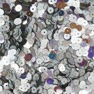5mm Flat SEQUIN PAILLETTES ~ Silver Iris Rainbow Metallic ~ Made in USA