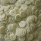 8mm Flat SEQUIN PAILLETTES ~ PORCELAIN WHITE ~ Round Disc ~ Made in USA.