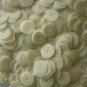 8mm Flat SEQUIN PAILLETTES ~ PORCELAIN WHITE ~ Round Disc ~ Made in USA.