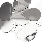 Silver Shiny Metallic Tear Drop Sequins Teardrop 1.5" Large Couture Paillettes