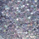 8mm Cup Sequins Facet Paillette ~ Pale Blue Crystal Iris Rainbow ~ Made in USA