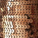 SEQUIN STRING TRIM ~ COPPER Premium ~ 6mm FLAT strung by the yard  Made in USA