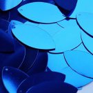 Royal Blue Sequins Navette Leaf Metallic 1.5 inch Couture Paillettes Made in USA