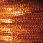 Sequin Stitched Trim 4mm ~ Orange Hologram Multi Reflective Rainbow Metallic