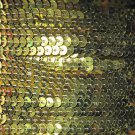 Sequin Stitched Trim 4mm ~ Yellow Shiny Metallic ~ Made in USA
