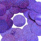 Violet Blue Round Sequins Glitter Hologram 1.5" Large Couture Paillettes