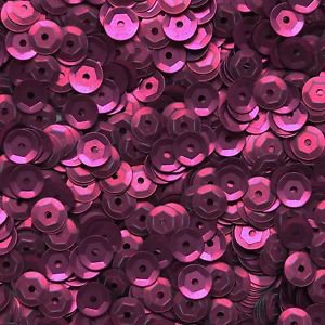 6mm Cup Sequins Red Wine Burgundy Matte Silk Frost. Made in USA