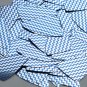 Fishscale Fin Sequin 1.5" Blue Silver Chevron Zig Zag Pattern Metallic