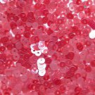 4mm Flat SEQUIN PAILLETTES Loose ~ Coral Orange-Pink Luster Transparent See Thru