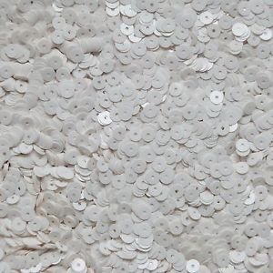 5mm Flat Sequin ~ Off White Opaque ~ Loose Paillette Made in USA