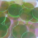 Lime Green Crystal Rainbow Iris Sequins Round 1.5" Large Couture Paillettes