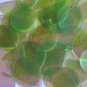 Lime Green Crystal Rainbow Iris Sequins Teardrop 1.5" Large Couture Paillettes