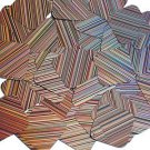 Peach Pink Sequins City Lights Square Diamond 1.5 inch ReflectCouture Paillettes