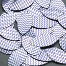 Navette Leaf Sequin 1.5" Purple Silver Chevron Zig Zag Pattern Metallic