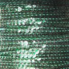 Sequin Stitched Trim 4mm ~ Deep Green Transparent See-Thru ~ Made in USA