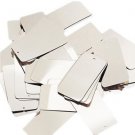 Silver Metallic Sequins Rectangle Long 1.5" Couture Paillettes. Made in USA.