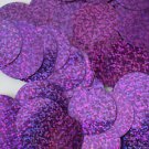 30mm ROUND SEQUIN PAILLETTES ~  BLUE VIOLET HOLOGRAM Metallic ~  Made in USA